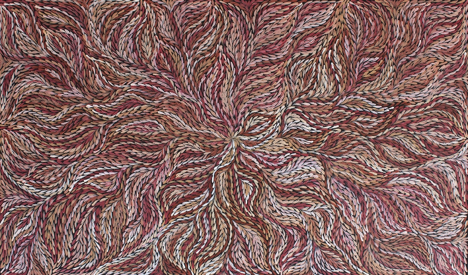 Bush Yam Leaves - RPEJ0011 by Rosemary Petyarre