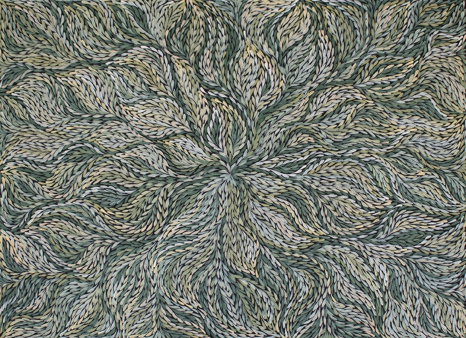 Bush Yam Leaves - RPEJ0006 by Rosemary Petyarre