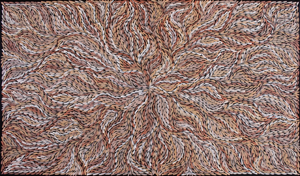 Bush Yam Leaves - RPEJ0057 by Rosemary Petyarre
