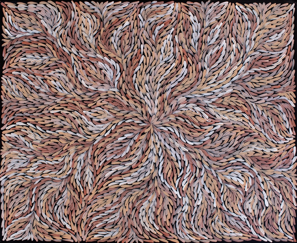 Bush Yam Leaves - RPEJ0059 by Rosemary Petyarre