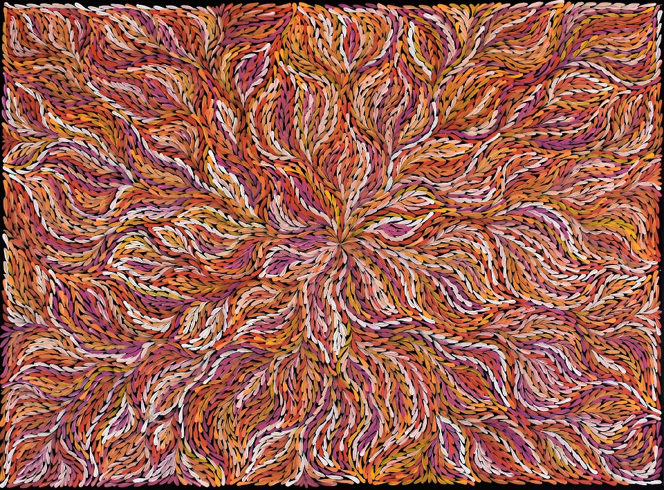 Bush Yam Leaves - RPEG0501 by Rosemary Petyarre