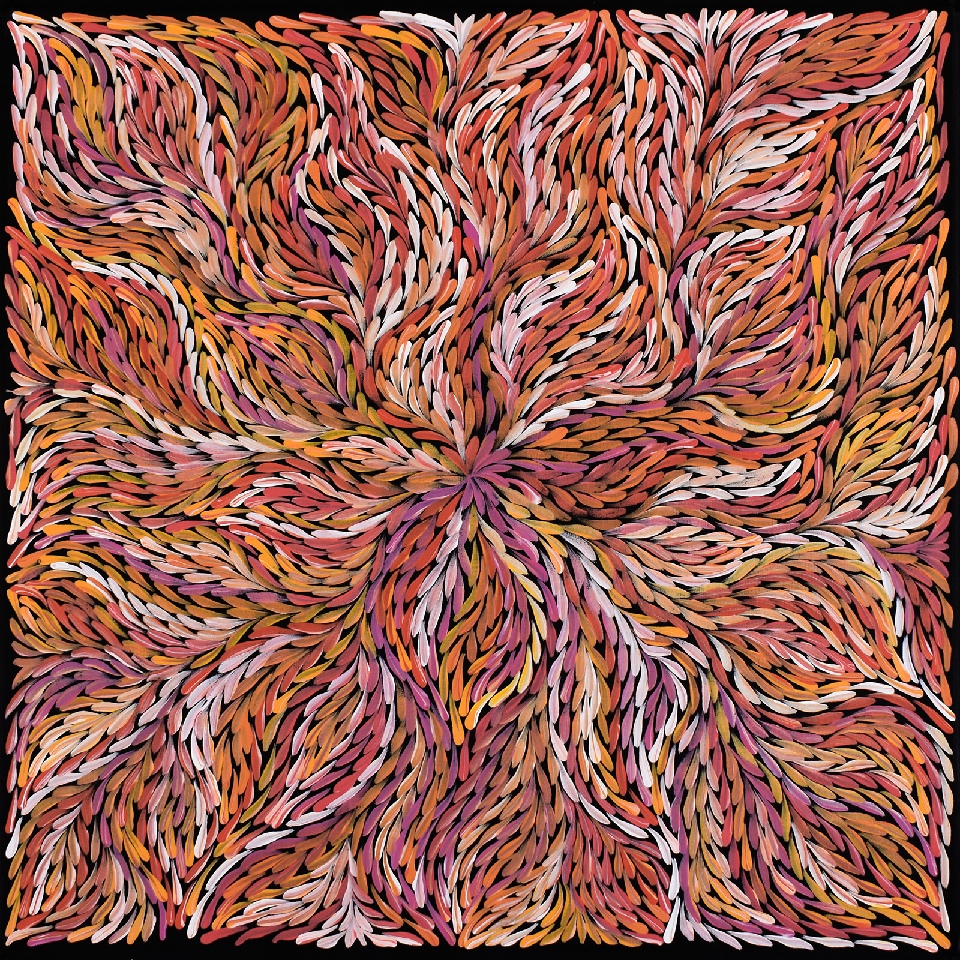 Bush Yam Leaves - RPEG0506 by Rosemary Petyarre