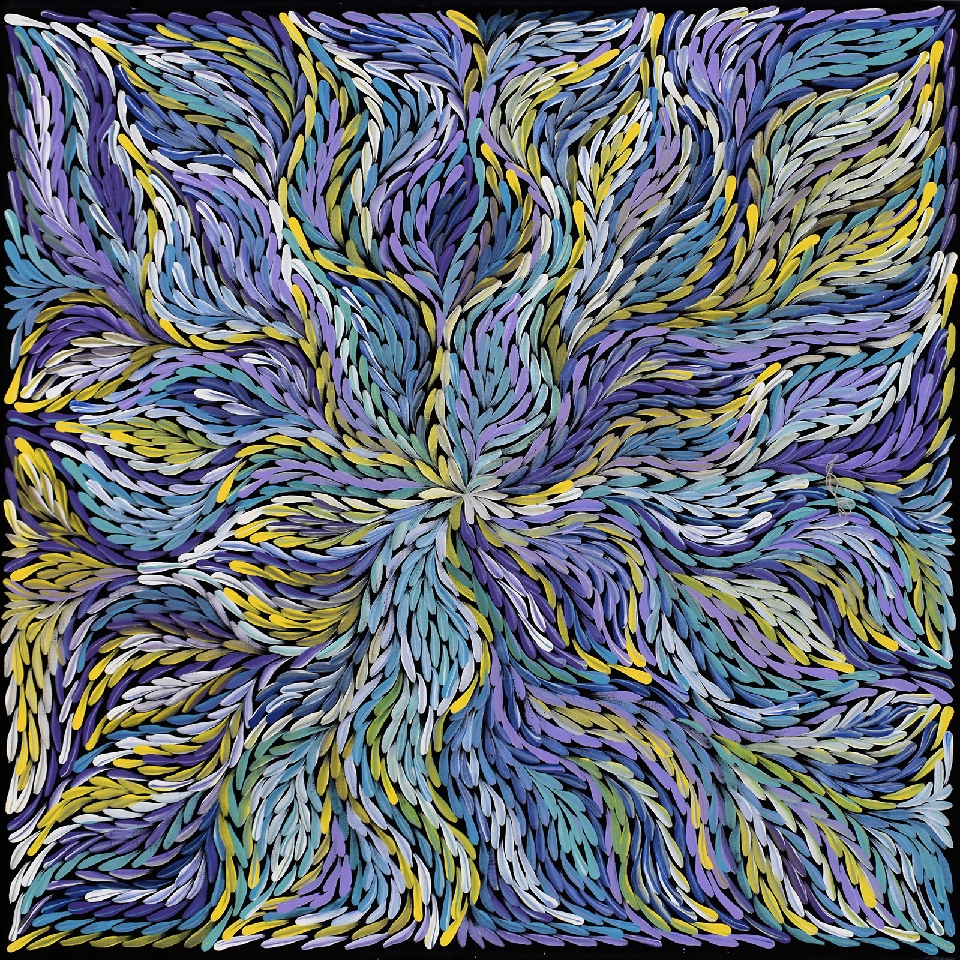 Bush Yam Leaves - RPEG0508 by Rosemary Petyarre