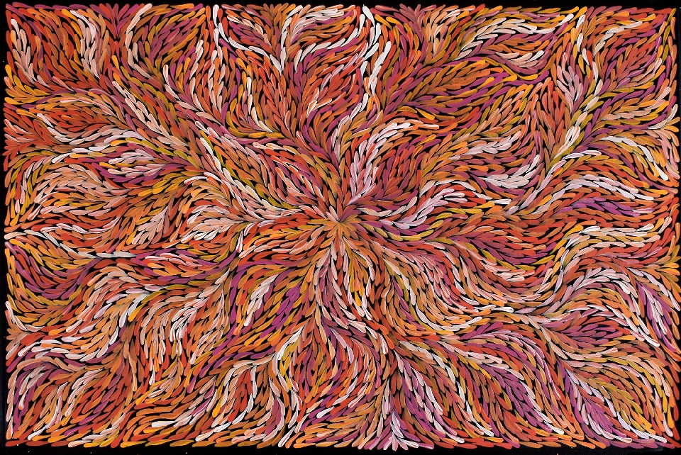 Bush Yam Leaves - RPEG0500 by Rosemary Petyarre