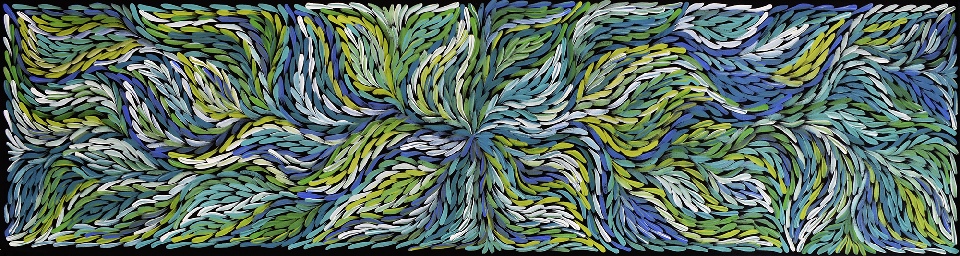 Bush Yam Leaves - RPEG0516 by Rosemary Petyarre