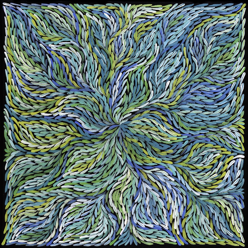 Bush Yam Leaves - RPEG0517 by Rosemary Petyarre