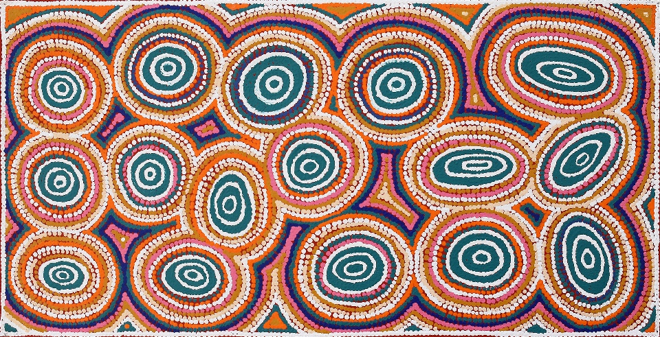 Yankirri Jukurrpa (Emu Dreaming) - Ngarlikirlangu - SGSWU884/22ny by Sabrina Nungarrayi Gibson