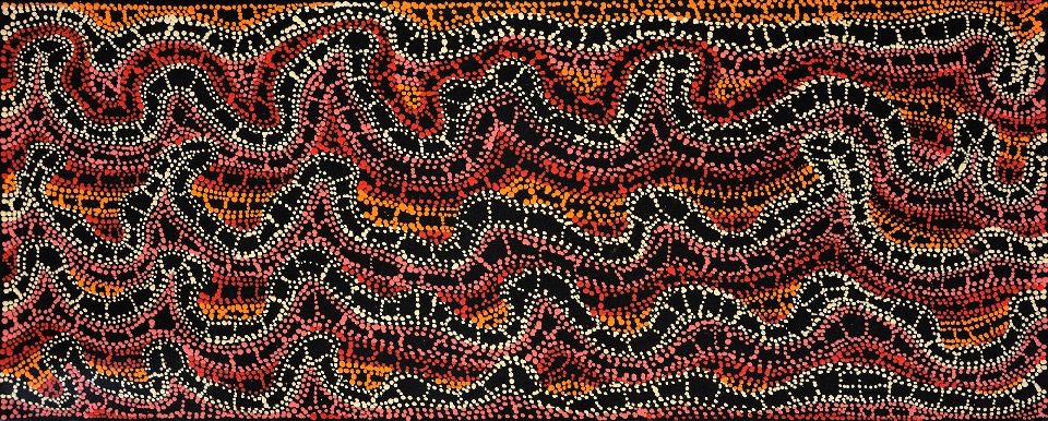 Ngapa Jukurrpa (Water Dreaming) - Pirlinyarnu - SNRWU2206/16 by Sabrina Nangala Robertson