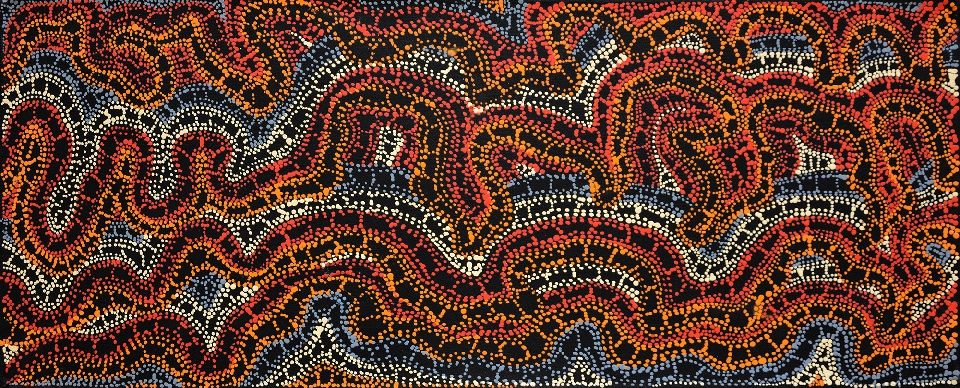 Ngapa Jukurrpa (Water Dreaming) - Pirlinyarnu - SNRWU2208/16 by Sabrina Nangala Robertson