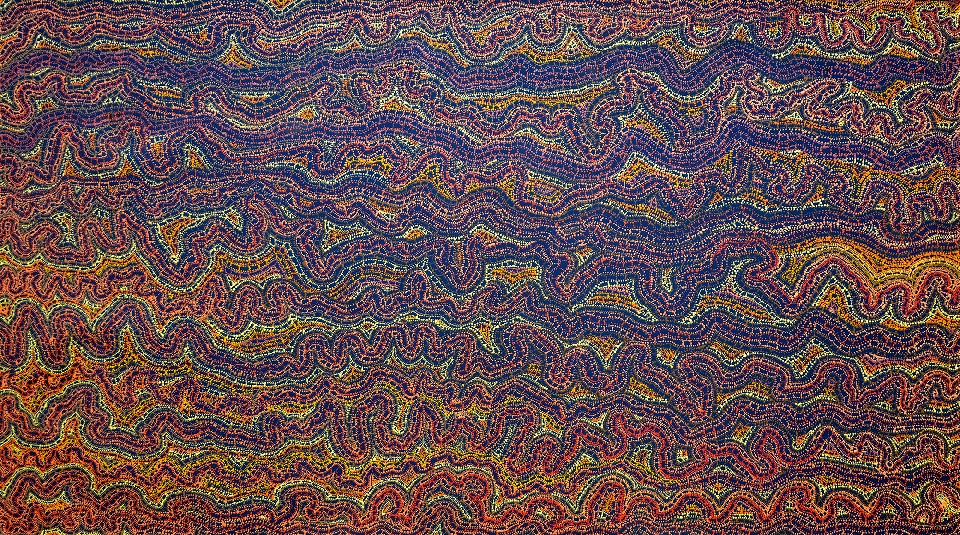 Ngapa Jukurrpa (Water Dreaming) - Pirlinyarnu - SNRWU1892/17 by Sabrina Nangala Robertson