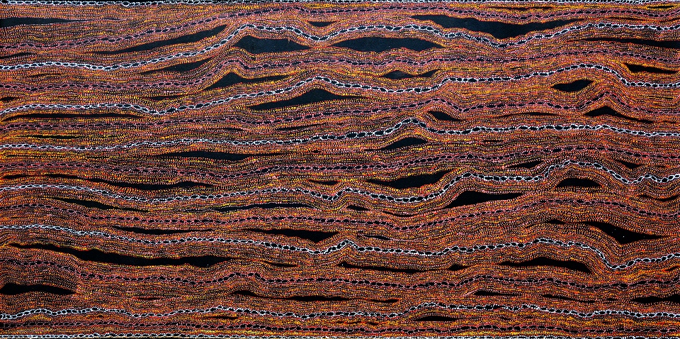 Ngapa Jukurrpa (Water Dreaming) - Pirlinyarnu - SNRWU3737/17 by Sabrina Nangala Robertson