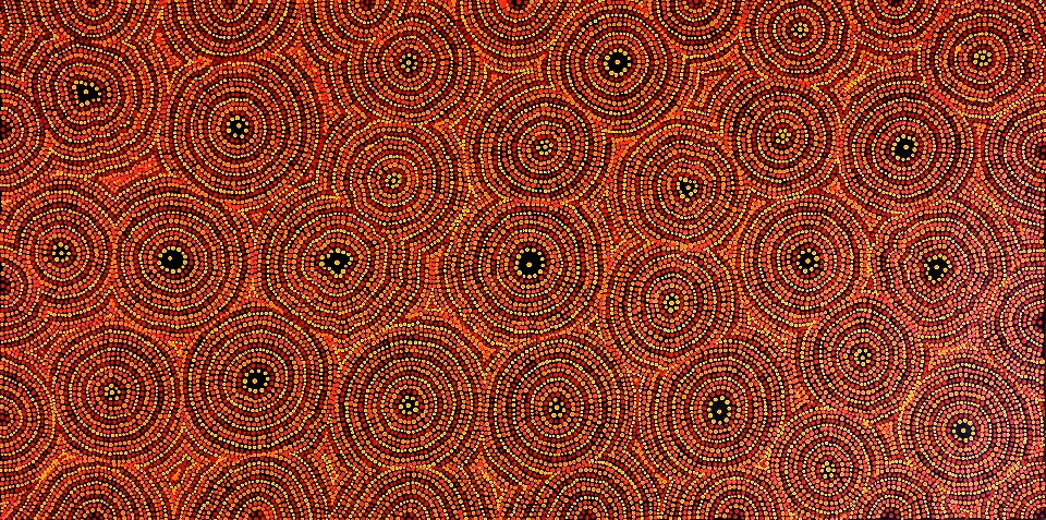 Watiya-warnu Jukurrpa (Seed Dreaming) - SDKWU3174/18 by Samara Napaljarri Dickson