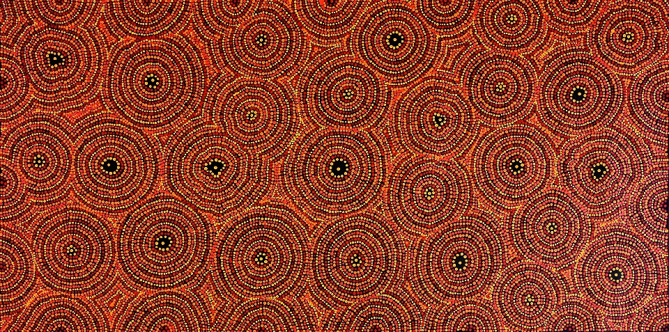 Watiya-warnu Jukurrpa (Seed Dreaming) - SDKWU3174/18 by Samara Napaljarri Dickson