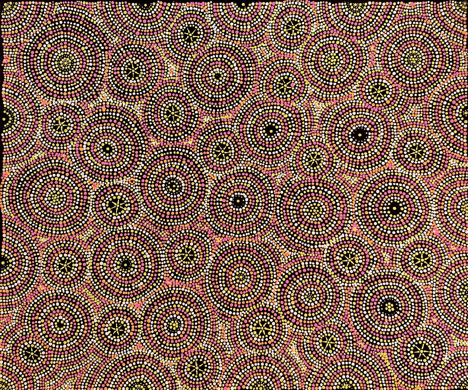 Watiya-warnu Jukurrpa (Seed Dreaming) - SDKWU5645/21 by Samara Napaljarri Dickson