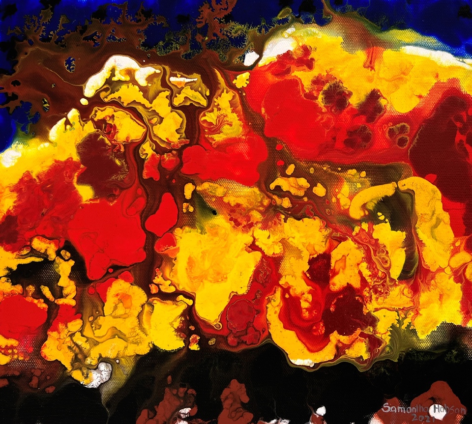 Hot Summer Burn, Bushfire - SAHLR21-117 by Samantha Hobson
