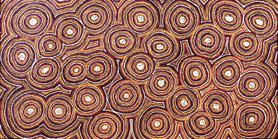 Mina Mina Jukurrpa (Mina Mina Dreaming) - SSIWU2105/21ny by Sarah Napaljarri Simms