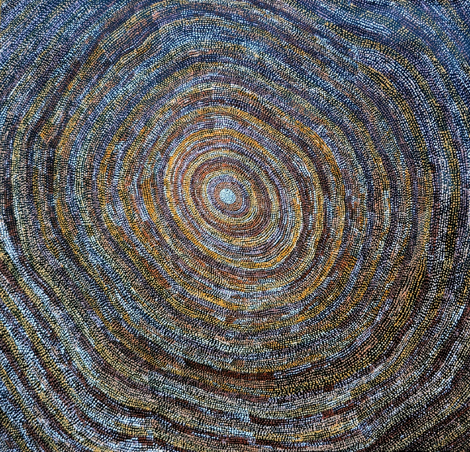 Ngapa Jukurrpa (Water Dreaming) - Puyurru - SLEWU5626/17 by Sarah Napurrurla Leo