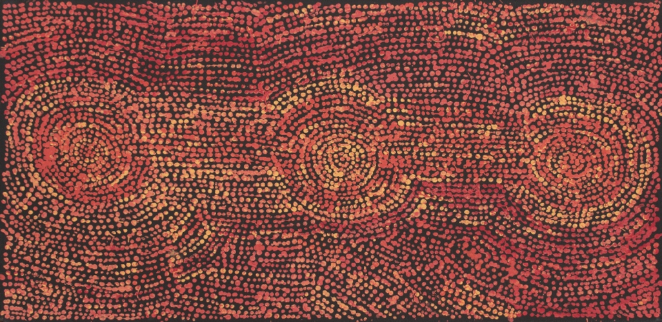 Ngapa Jukurrpa (Water Dreaming) - SLEWU596/25 by Sarah Napurrurla Leo