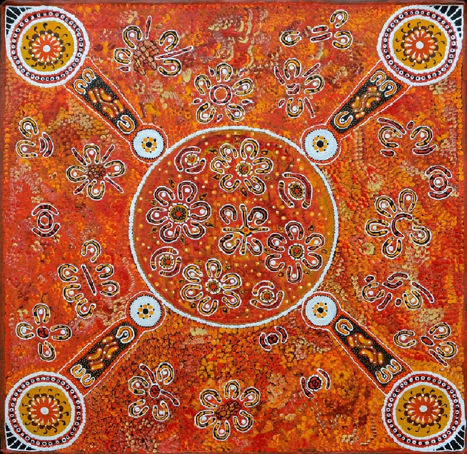 Irrmakara Alukura (Running Waters) - SCOG0078 by Selma (Nunay) Coulthard Nakamarra