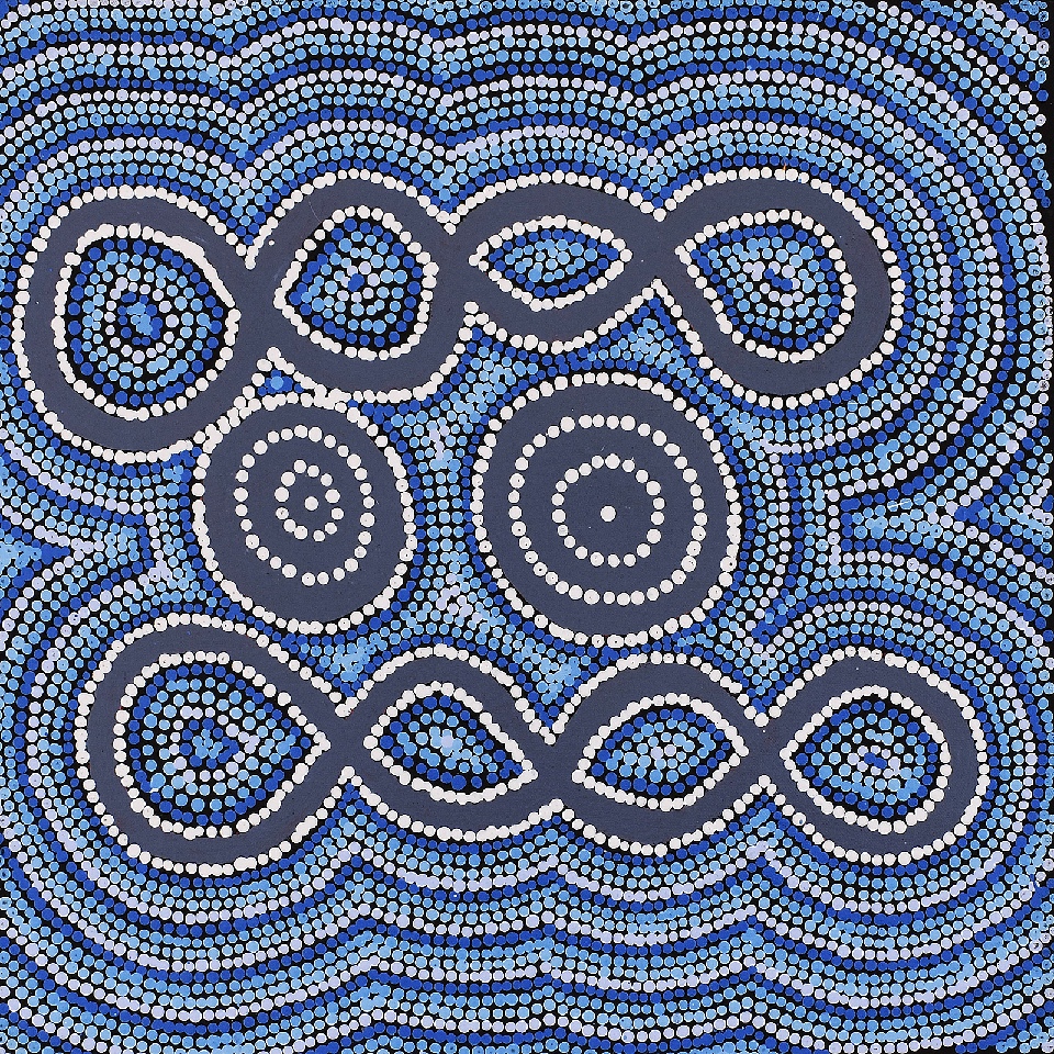Wanakiji Jukurrpa (Bush Tomato Dreaming) - SNTWU1738/23 by Selma Napanangka Tasman