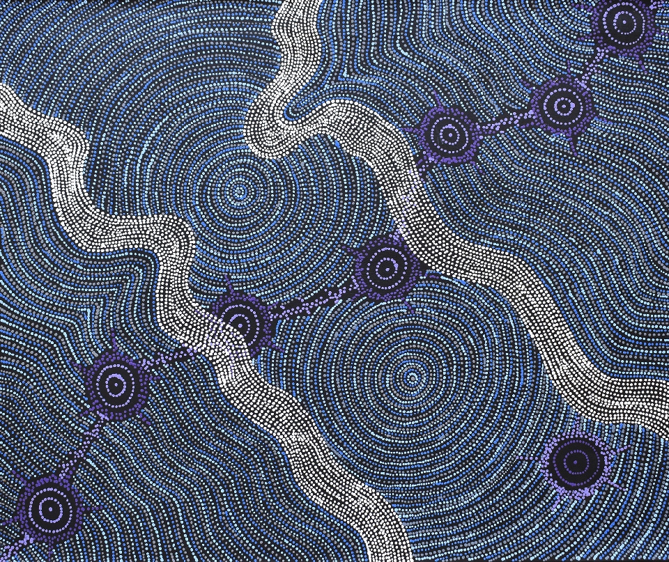 Napaljarri-warnu Jukurrpa (Seven Sisters Dreaming) - SHWWU6845/23 by Shanna Napanangka Williams