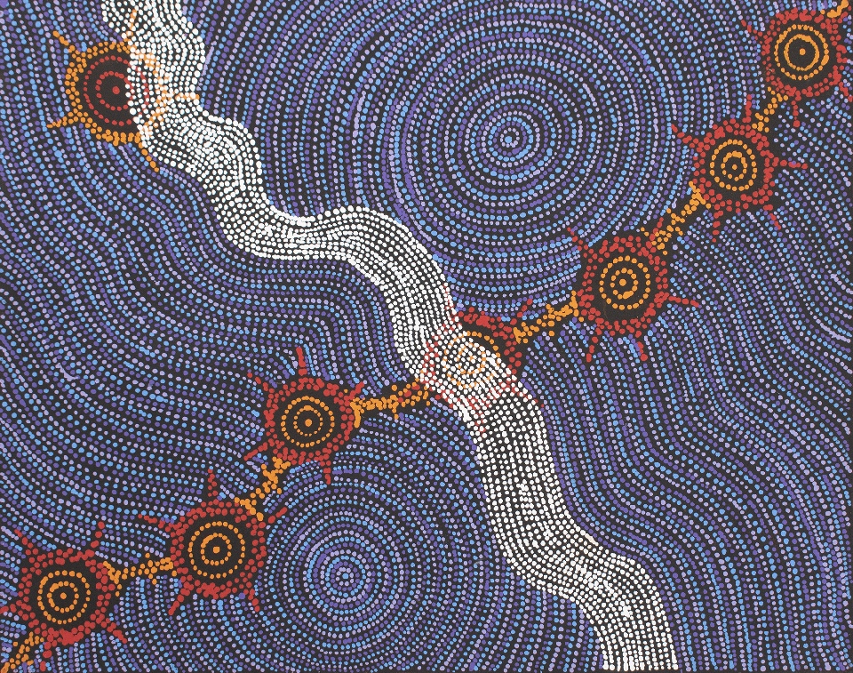 Napaljarri-warnu Jukurrpa (Seven Sisters Dreaming) - SHWWU1062/24 by Shanna Napanangka Williams