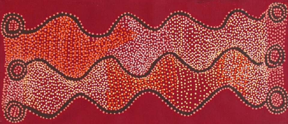 Ngapa Jukurrpa - YSJR3914 by Shorty Jangala Robertson