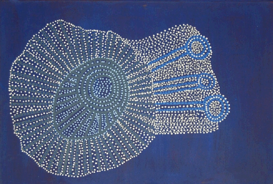 Ngapa Jukurrpa (Water Dreaming) - Puyurru - SJRWU3513/10 by Shorty Jangala Robertson