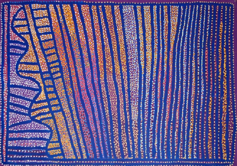 Ngapa Jukurrpa (Water Dreaming) - Puyurru - SJRWU2992/09 by Shorty Jangala Robertson