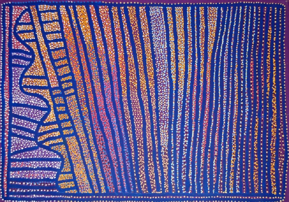 Ngapa Jukurrpa (Water Dreaming) - Puyurru - SJRWU2992/09 by Shorty Jangala Robertson