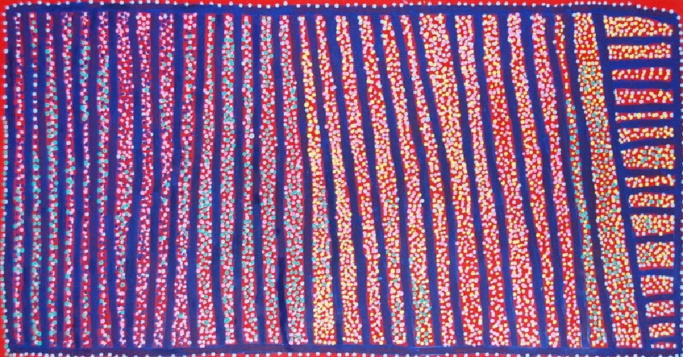 Ngapa Jukurrpa (Water Dreaming) - Puyurru - SJRWU3791/09 by Shorty Jangala Robertson