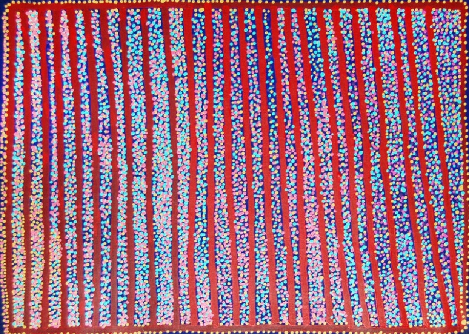 Ngapa Jukurrpa (Water Dreaming) - Puyurru - SJRWU4646a/09 by Shorty Jangala Robertson