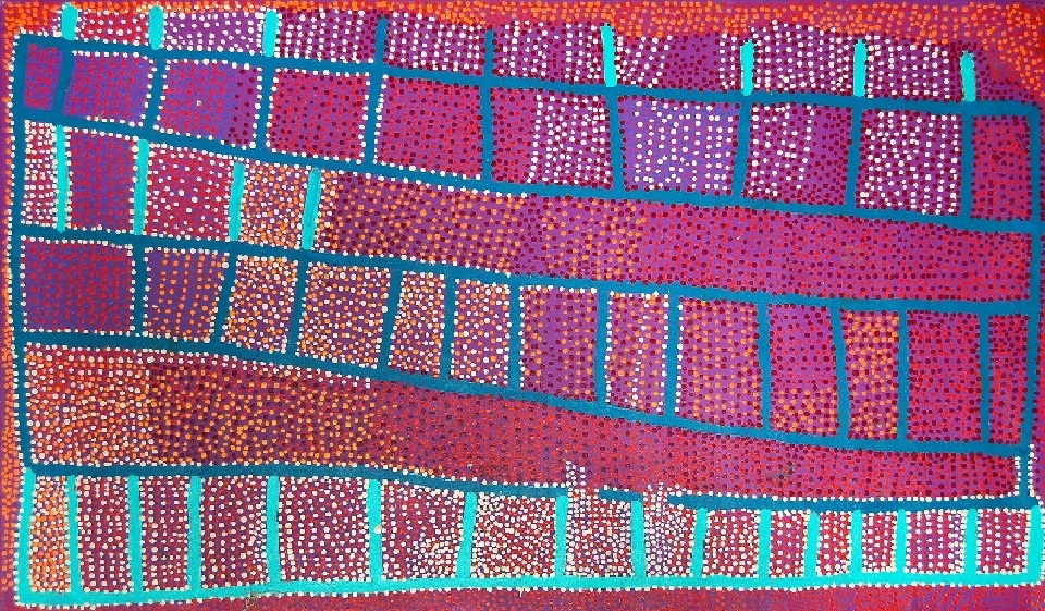 Ngapa Jukurrpa (Water Dreaming) - Puyurru - SJRWU1325/07 by Shorty Jangala Robertson