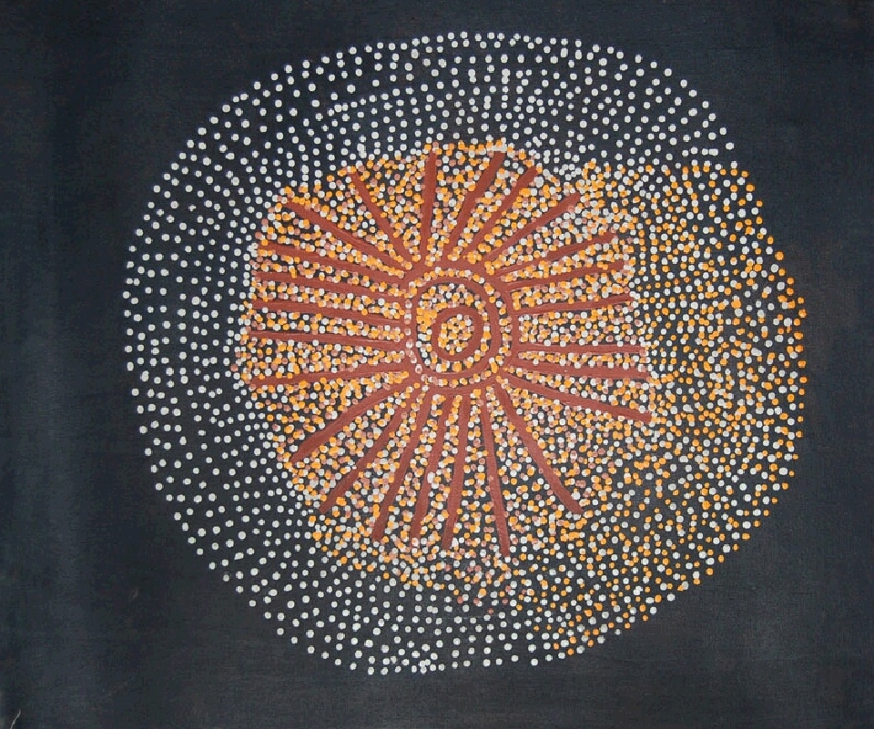 Ngapa Jukurrpa (Water Dreaming) - Puyurru - SJRWU3158/10 by Shorty Jangala Robertson