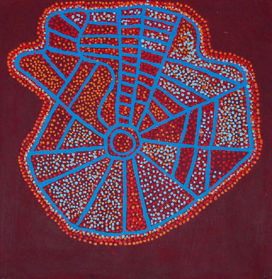 Ngapa Jukurrpa (Water Dreaming) - Puyurru - SJRWU4908/09 by Shorty Jangala Robertson