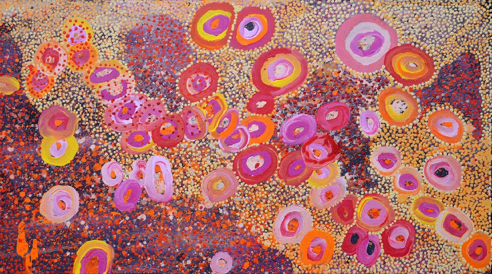Janganpa Jukurrpa (Brush-tail Possum Dreaming) - Mawurrji - SJNWU5308/17 by Steven Jupurrurla Nelson