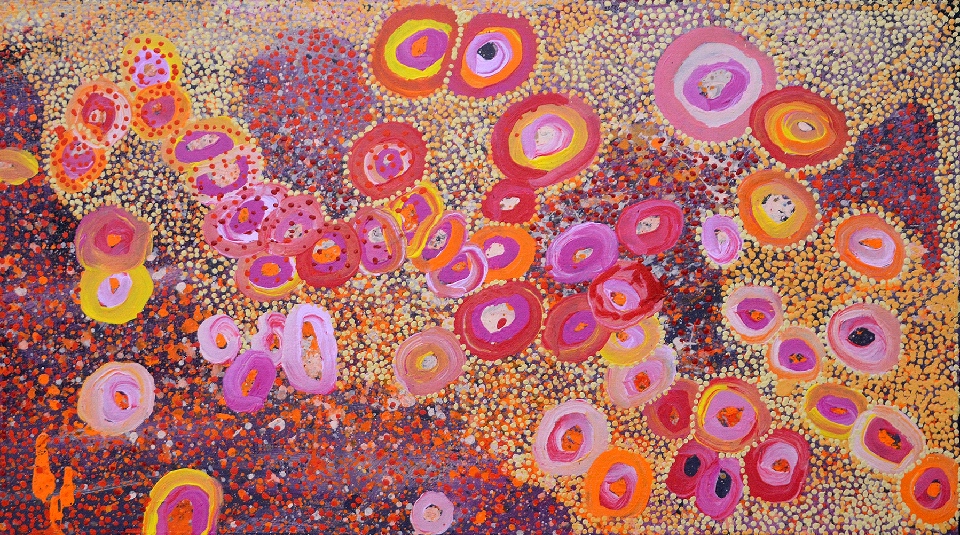 Janganpa Jukurrpa (Brush-tail Possum Dreaming) - Mawurrji - SJNWU5308/17 by Steven Jupurrurla Nelson