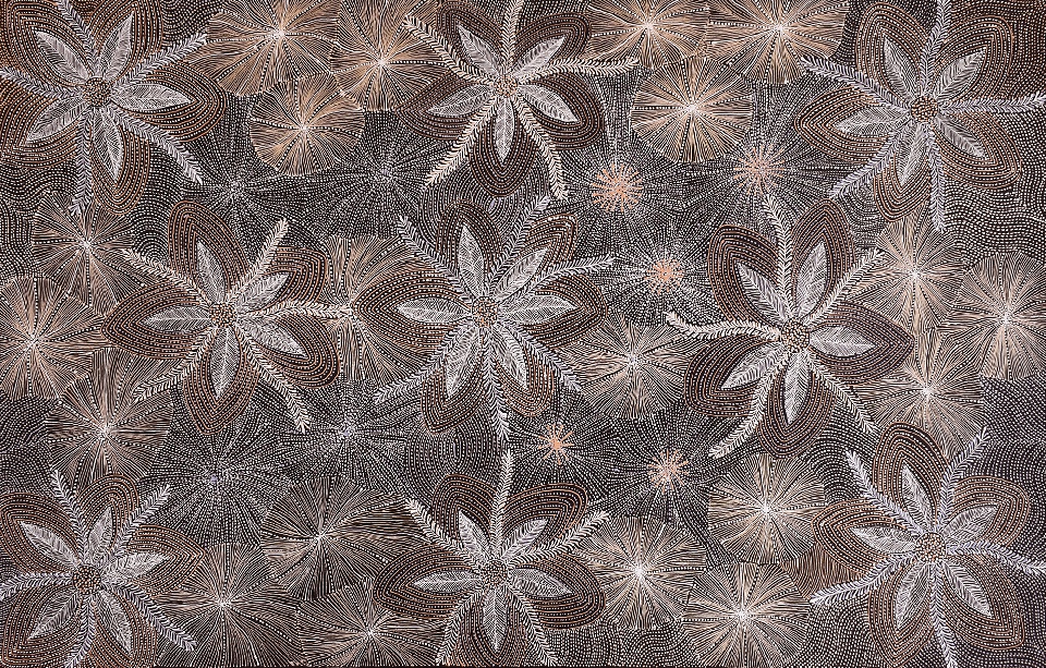 Ntyenyengkwarl Dreaming - Red-Bud Mallee Honey Dreaming - SUHG0003 by Susan Hunter Petyarre