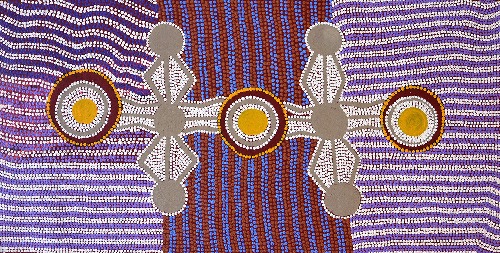 Ngapa Jukurrpa (Water Dreaming) Puyurru - TNMWU286/10ny
