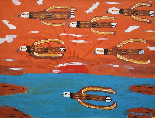 6 Sea Eagles at Sunset - TTBDD0043