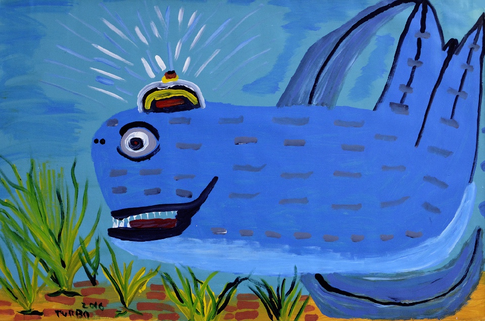 Blue Whale - TTBDD0047 by Trevor Turbo Brown