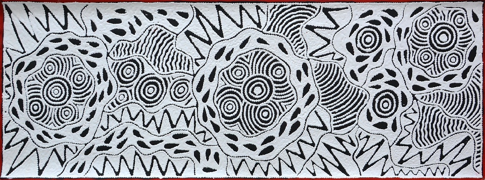 Pikilyi Jukurrpa (Vaughan Springs Dreaming) - UNHWU566/17ny by Ursula Napangardi Hudson