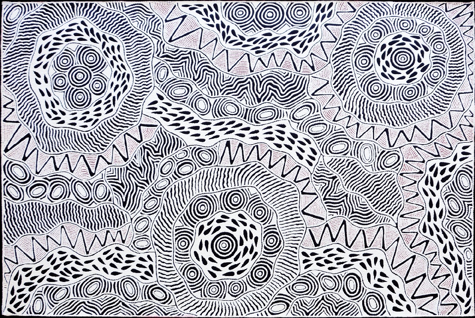 Pikilyi Jukurrpa (Vaughan Springs Dreaming) - UNHWU1944/19ny by Ursula Napangardi Hudson