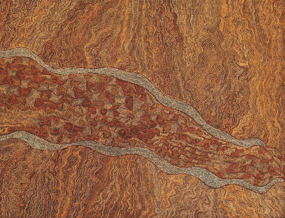 Mina Mina Jukurrpa (Mina Mina Dreaming) - VNGWU76/25 by Valda Napangardi Granites
