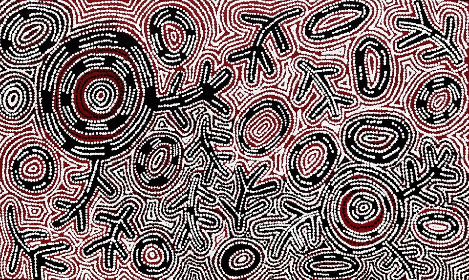 Warlukurlangu Jukurrpa (Fire Country Dreaming) - VNPWU8350/22 by Vanetta Nampijinpa Hudson