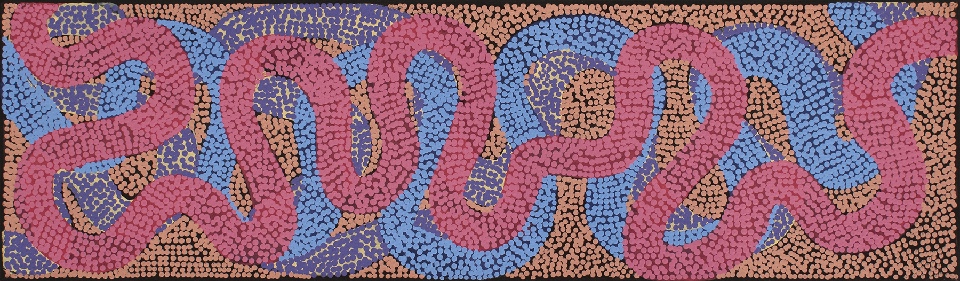 Warlukurlangu Jukurrpa (Fire country Dreaming) - VNPWU1053/24ny by Vanetta Nampijinpa Hudson