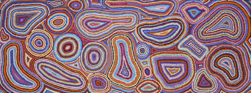 Mina Mina Jukurrpa (Mina Mina Dreaming) - Ngalyipi - VSIWU440/18ny by Virginia Napaljarri Sims