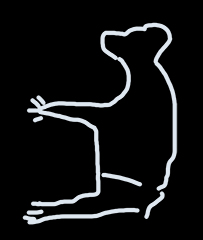 Koala engraving outline