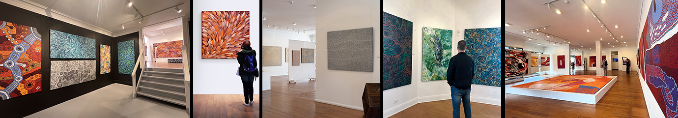 collage of gallery exhibiting spaces