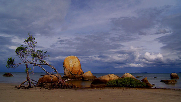 Rock formation at Quintel Beach in Lockhart River